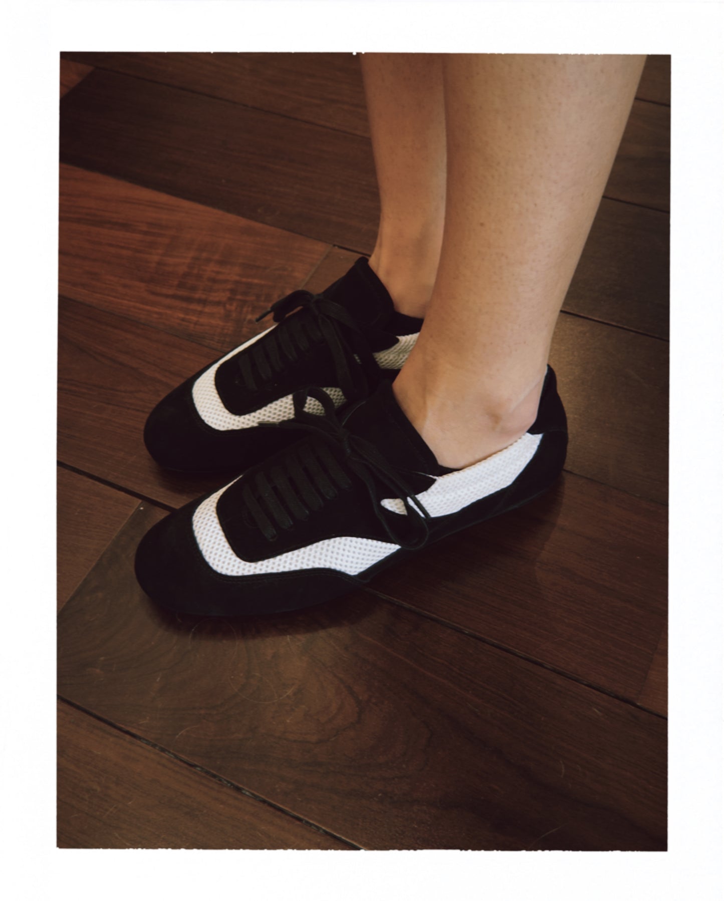 White and Black Leather Tennis