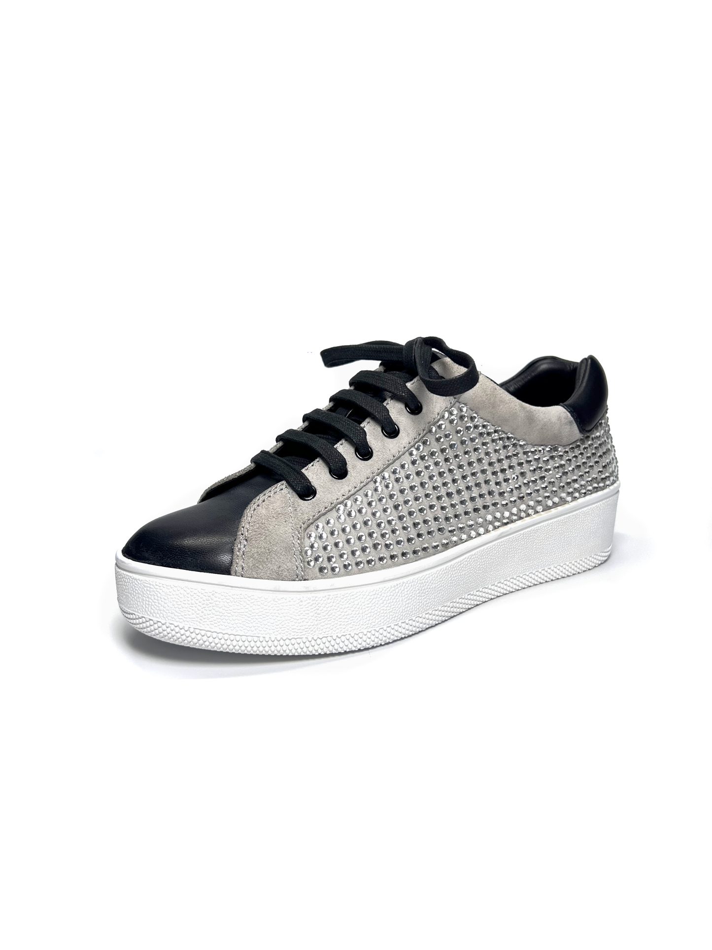 Tenis Cinza com Cristais