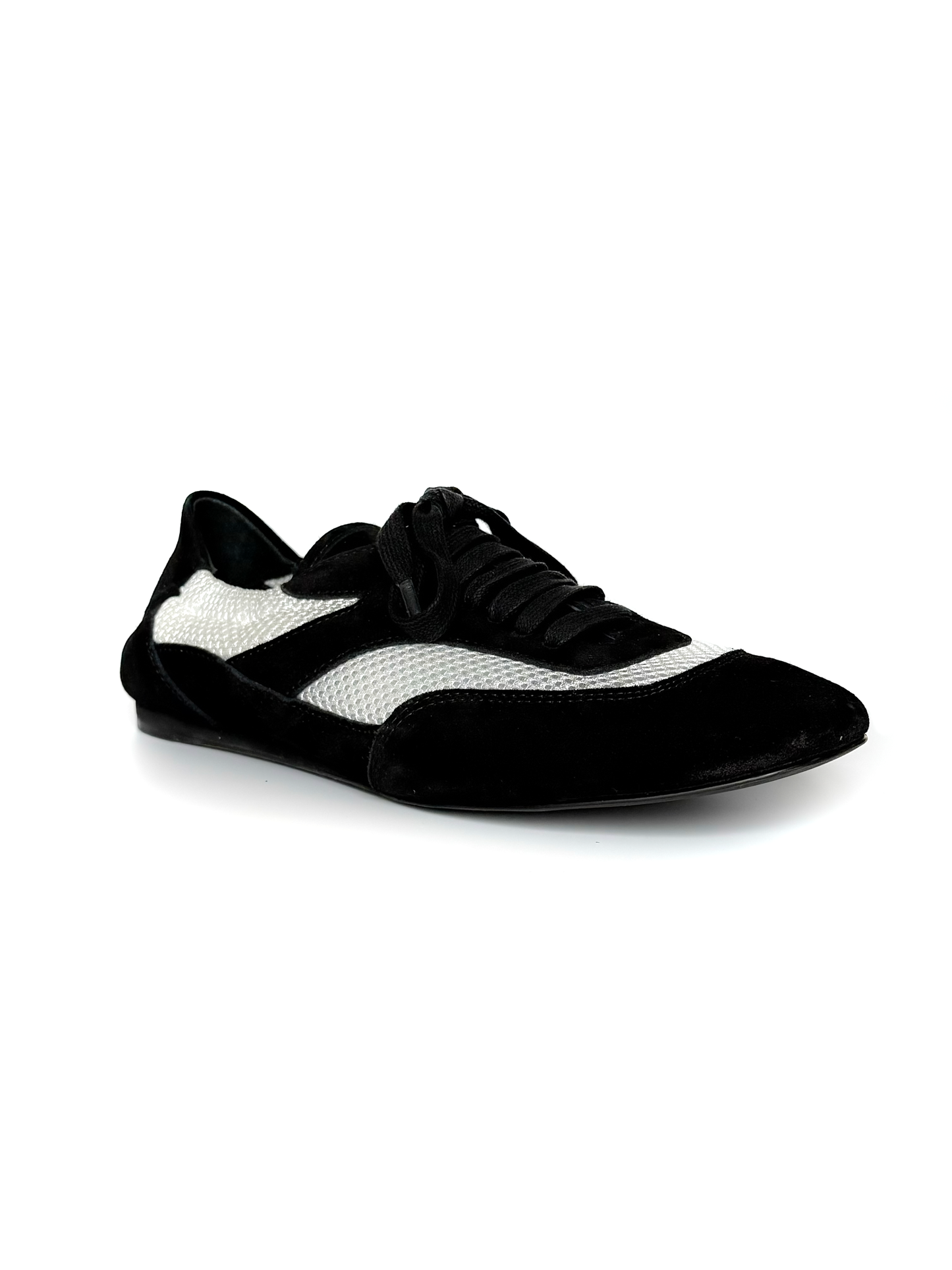 White and Black Leather Tennis
