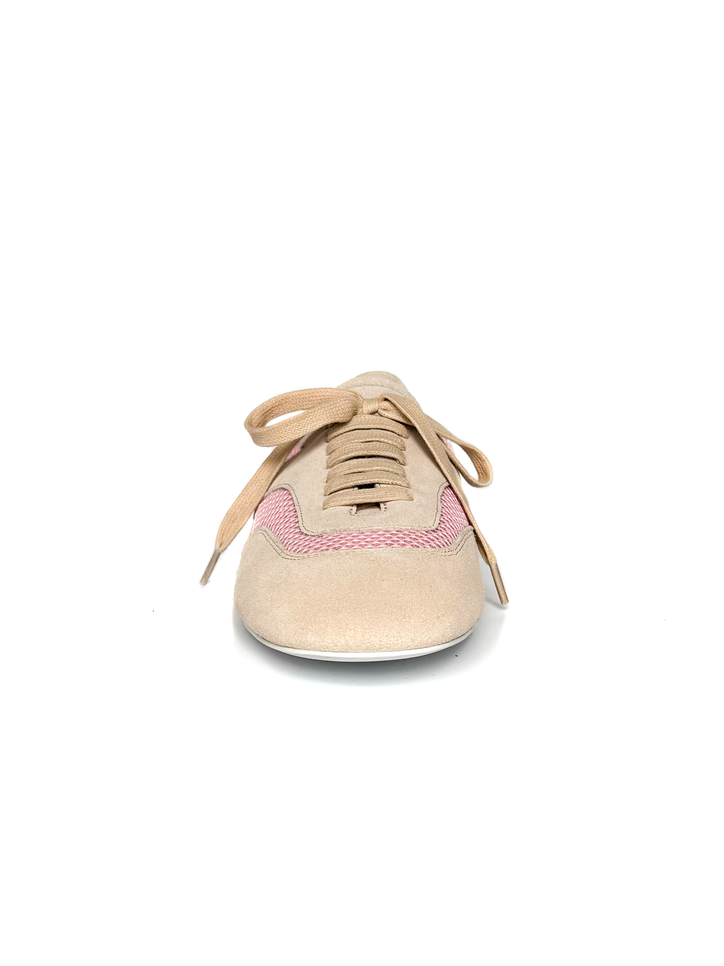 Leather Tennis with Pink Mesh