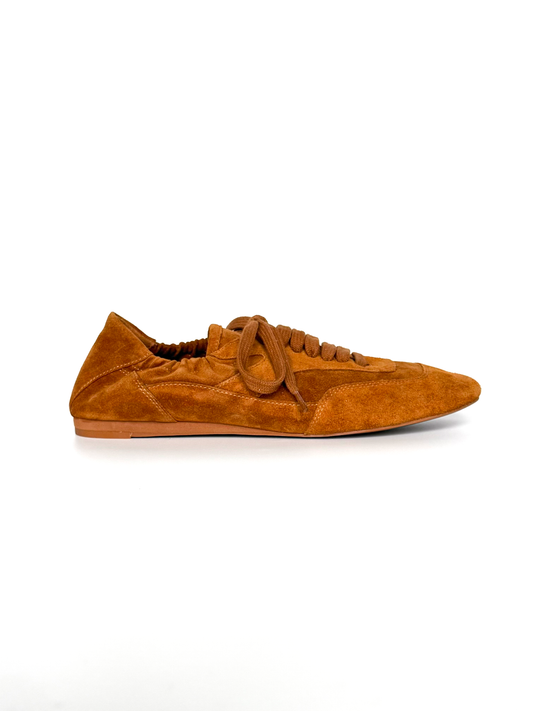 Brown Suede Leather Tennis