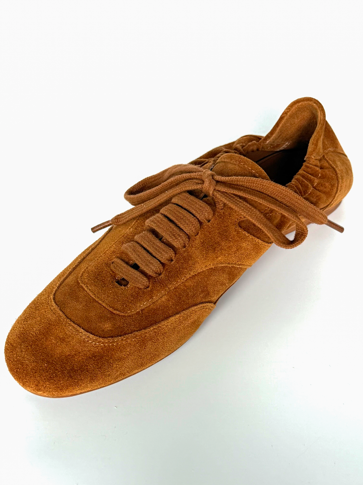 Brown Suede Leather Tennis