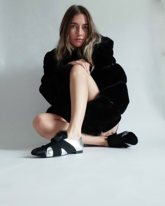 Tênis Metálico com Couro de Põnei