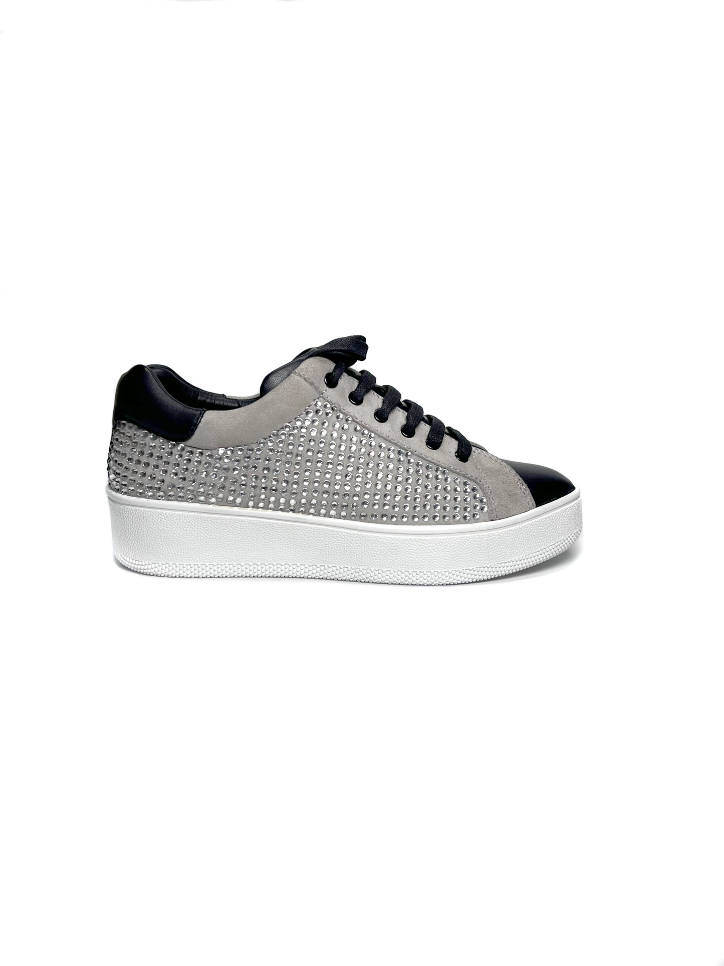 Tenis Cinza com Cristais
