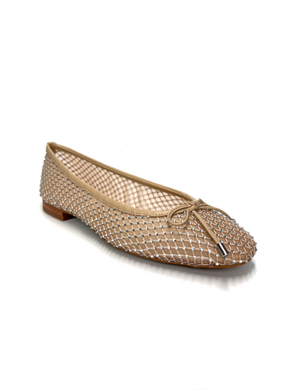 Sapatilha Bege com Cristais